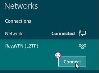 How to set up L2TP VPN on Windows 8: Step 10