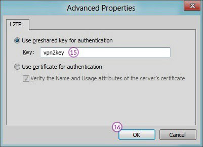 How to set up L2TP VPN on Windows 8: Step 9