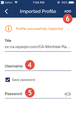 How to set up OpenVPN on iPhone or iPod: Step 4