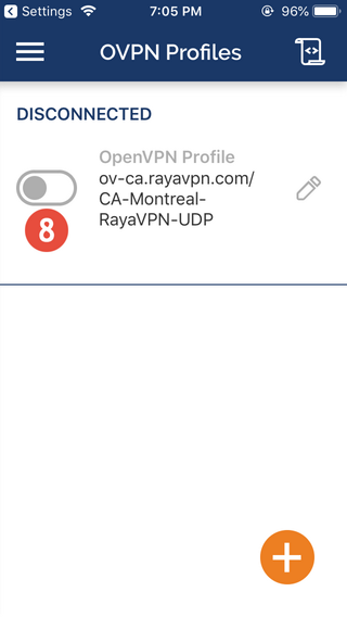 How to set up OpenVPN on iPhone or iPod: Step 6