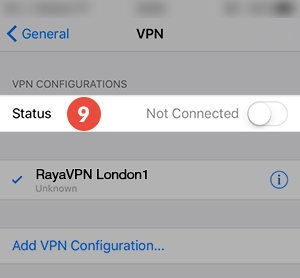 How to set up PPTP VPN on iPhone: Step 9