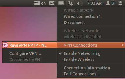 How to set up PPTP VPN on Ubuntu: Step 5