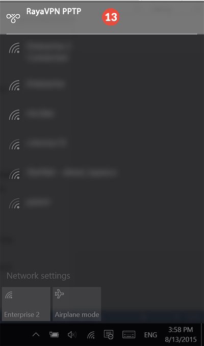 How to set up PPTP VPN on Windows 10: Step 5